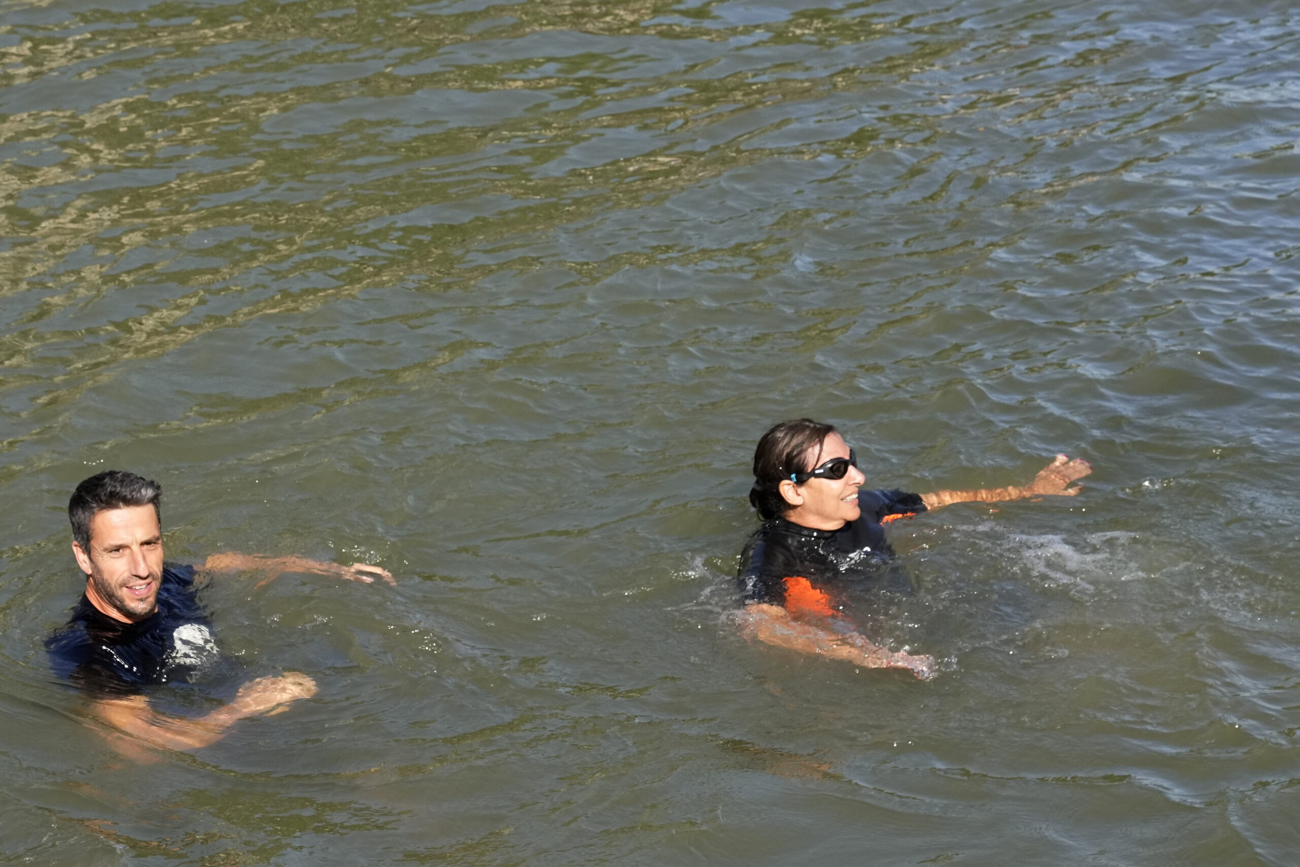 Paris Olympics Mayor Swim